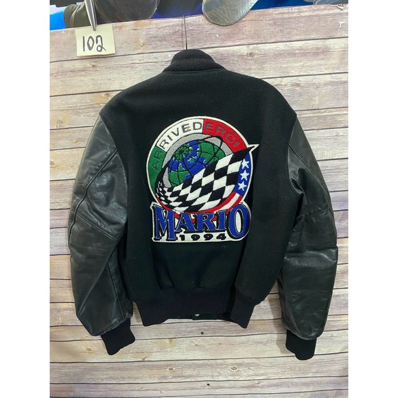 Mario Andretti Leather Jacket Mario Small 1994 Final Arrivederci Tour Italian - Picture 2 of 16